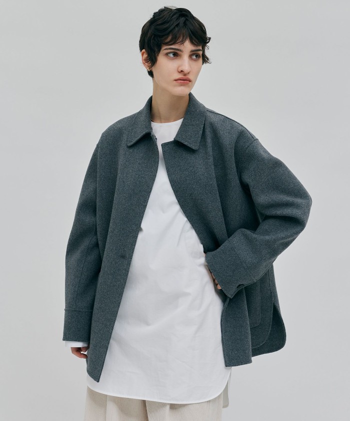 BEIGE 【クロワッサン No.1127 掲載】GRASSE / ステンカラーリバーショー MDGRAY 2 BEIGE 【クロワッサン No.1127 掲載】GRASSE / ステンカラーリバーショー MDGRAY 2
