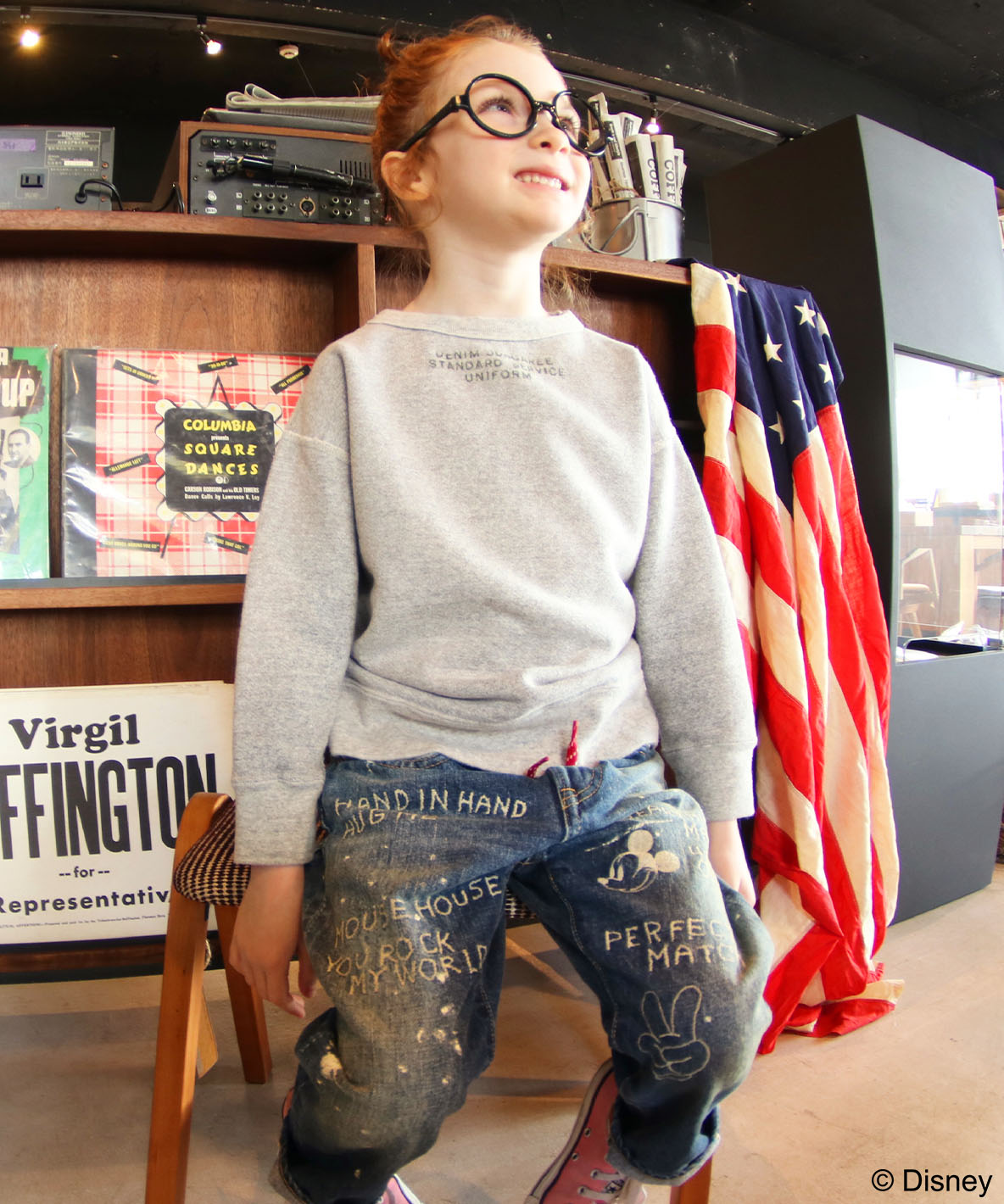 デニムダンガリー DENIM DUNGAREE MICKEY12ozHOMEMA(506391592