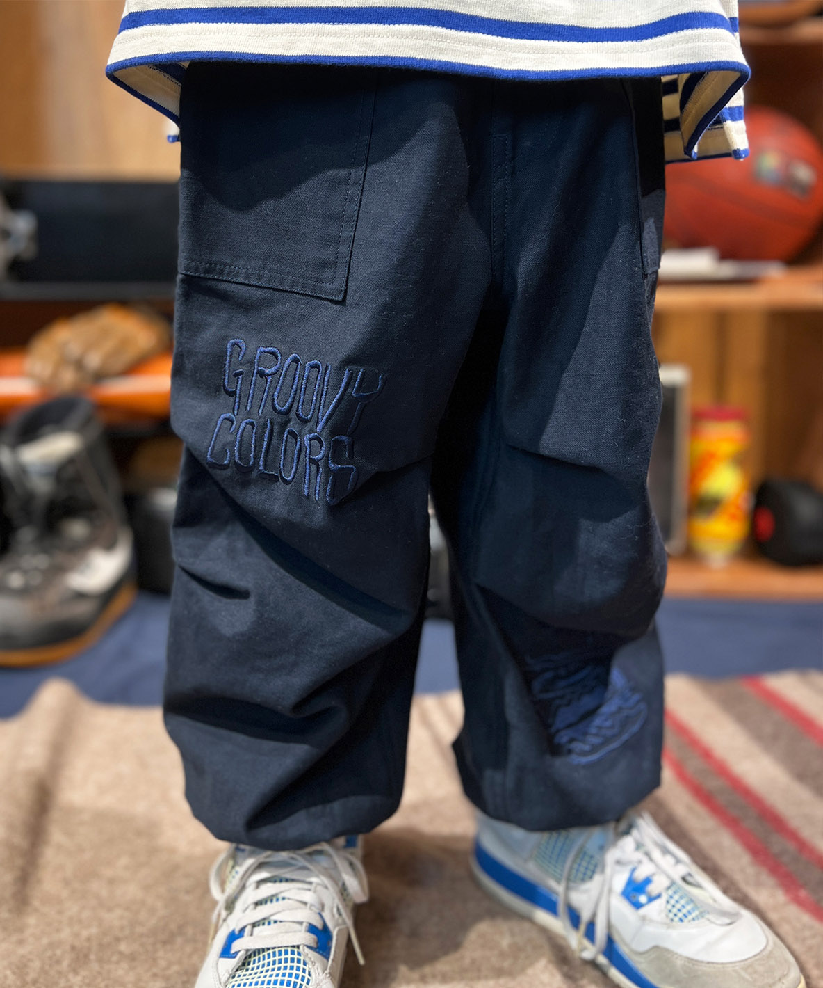 GROOVYCOLORS グルーヴィーカラーズ GROOVY COLORS BackSatinGRAFFI ネイビー 100cm