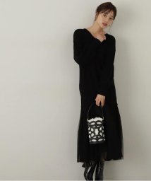 PROPORTION BODY DRESSING/裾チュールロングニットワンピース　24AW/506873814