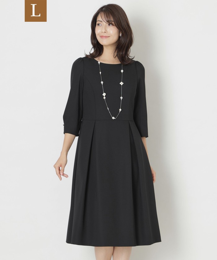 【美品】TO BE CHIC 黒レースワンピース 42号 総レース Indian Factory】アイレットレース ワンピース （ドレス）｜23区