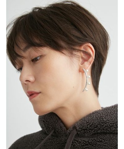 メタルスティックパールピアス