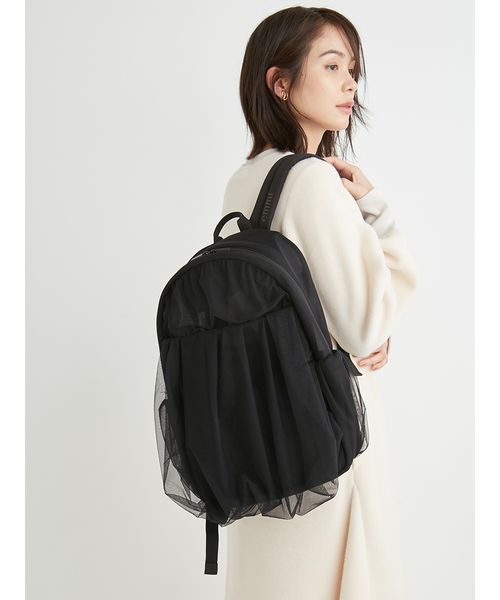 チュールギャザーボディーバックパック(506883598)｜阪急百貨店