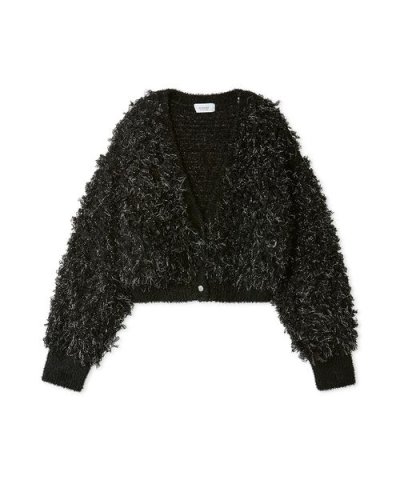 ラメフリンジニットカーディガン