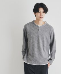 THE SHOP TK(ザ　ショップ　ティーケー)/スラブワッフルフェイクプルオーバー/グレー（012）