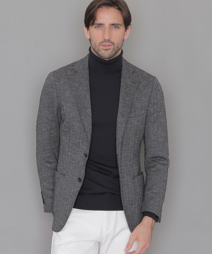 ヘリンボーンジャケットメンズ WEB・一部店舗限定】【FLEX JERSEY】ヘリンボーンジャケット(506835780