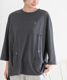 rps/ねこだらけ３ポケット刺繍８分袖Ｔシャツ/506882335