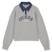 GUESS(ゲス)/ゲス GUESS LADIES' L/Slv Collar Sweatshirt/グレー