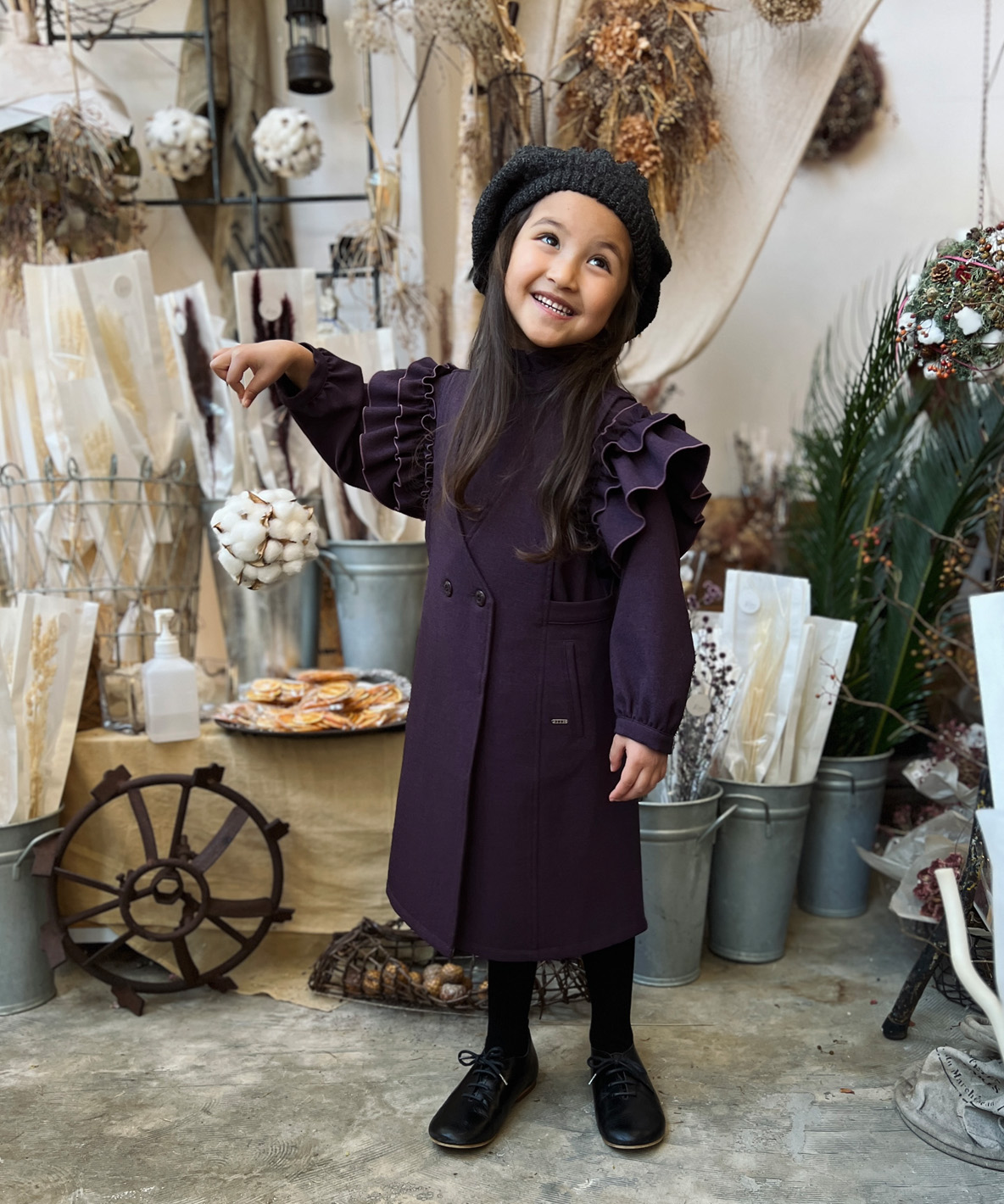 FITH フィス FITH StretchGrandrelleYarnSergeDress ワイン 100cm FITH フィス FITH StretchGrandrelleYarnSergeDress ワイン 100cm