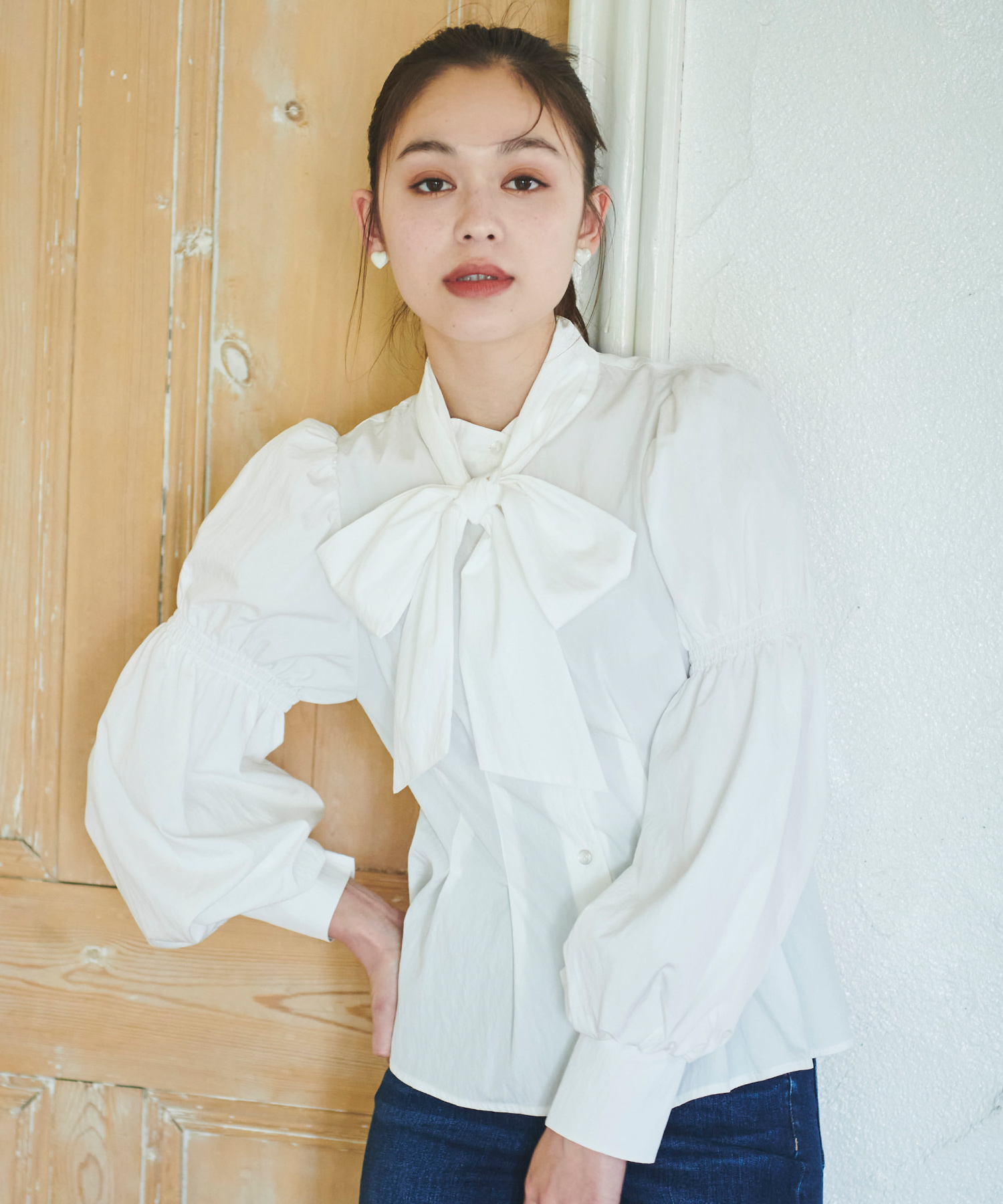 THE TOÉ Porto Puff Blouse ホワイト ブラウス（31 トランテアン