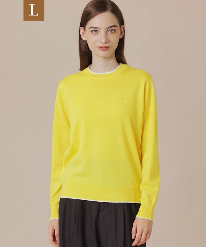 MACKINTOSH LONDON(マッキントッシュロンドン) 長袖セーター サイズ38 M レディース美品  - イエロー クルーネック/ラメ MACKINTOSH LONDON(マッキントッシュロンドン) 長袖セーター