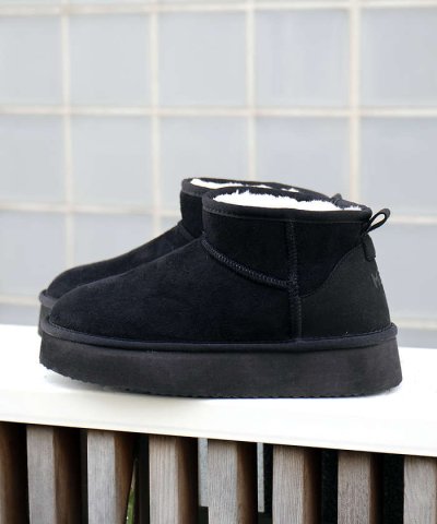 ●【MEI(メイ)】ムートン厚底ブーツ