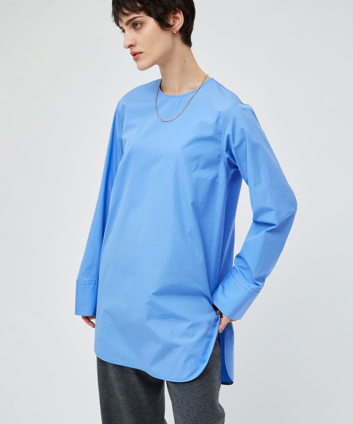 BEIGE 【洗える・VERY 10月号掲載】MUTERSE / プルオーバーシャツ BLUE 2 BEIGE 【洗える・VERY 10月号掲載】MUTERSE / プルオーバーシャツ BLUE 2