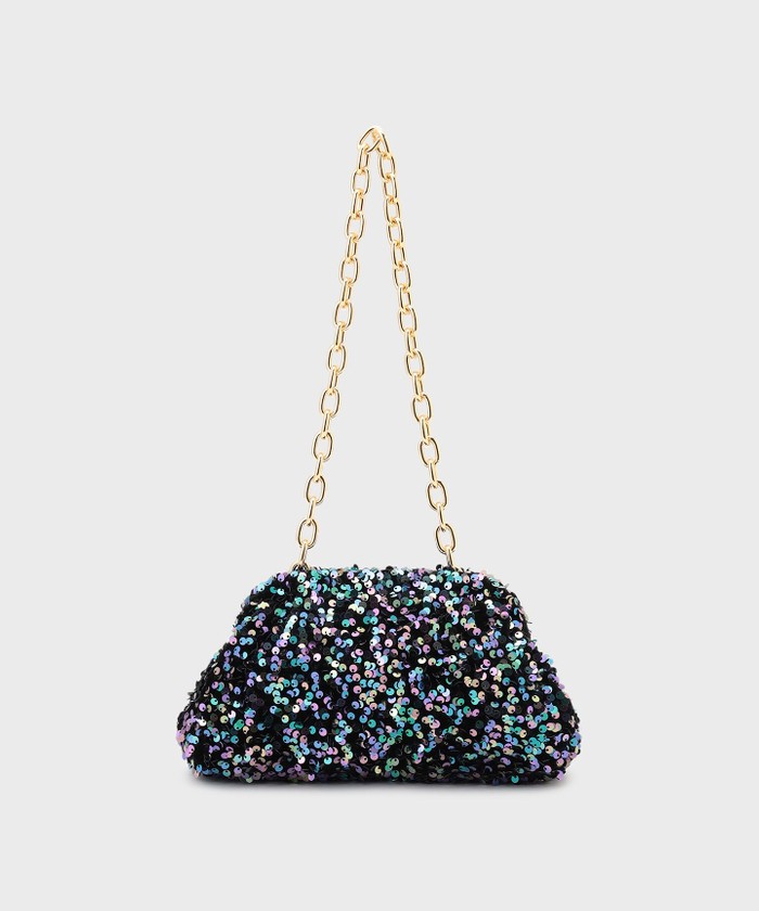 GRACECONTINENTAL Caterina bertini スパンチェーンバッグ1 ネイビー F GRACECONTINENTAL Caterina bertini スパンチェーンバッグ1 ネイビー F