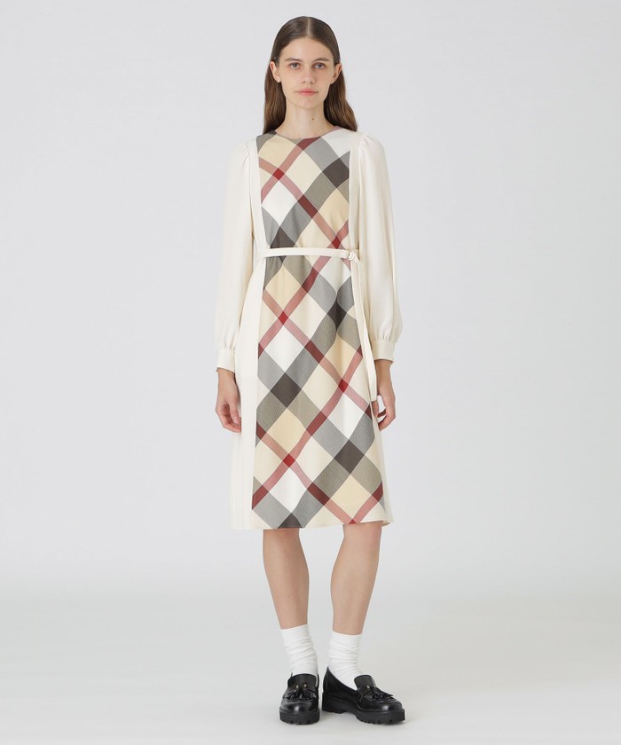 【専用です！】クレストブリッジ　スムージーサテンパーシャルチェックドレス スムージーサテンパーシャルチェックドレス(506872015)｜阪急百貨店