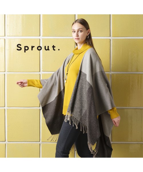Sprout.】綿アクリルビックチェックポンチョ(506919269)｜阪急百貨店 