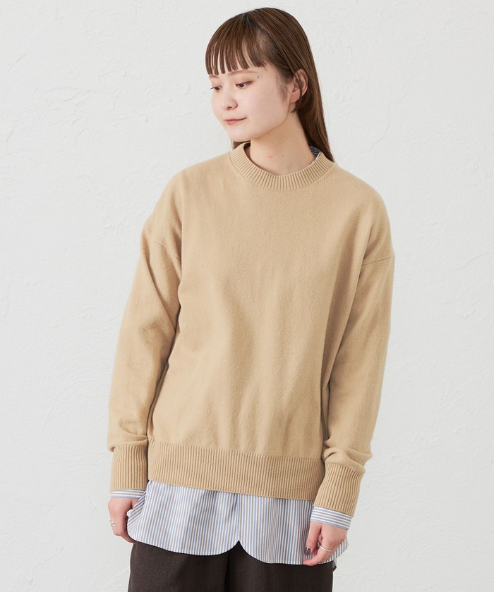 GREY LABEL ウールカシミヤクルーネックニット(506677034)｜阪急