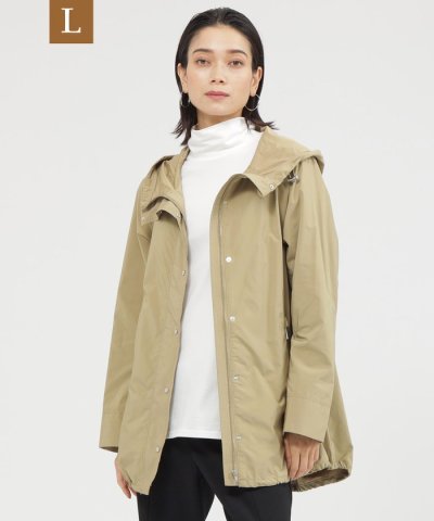 【L】【はっ水】【ウォッシャブル】マイクロタフタミドルコート