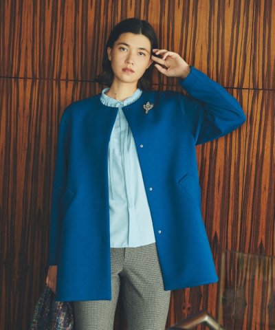 【STORY掲載】【ウォッシャブル】ベアダンボールノーカラーコート