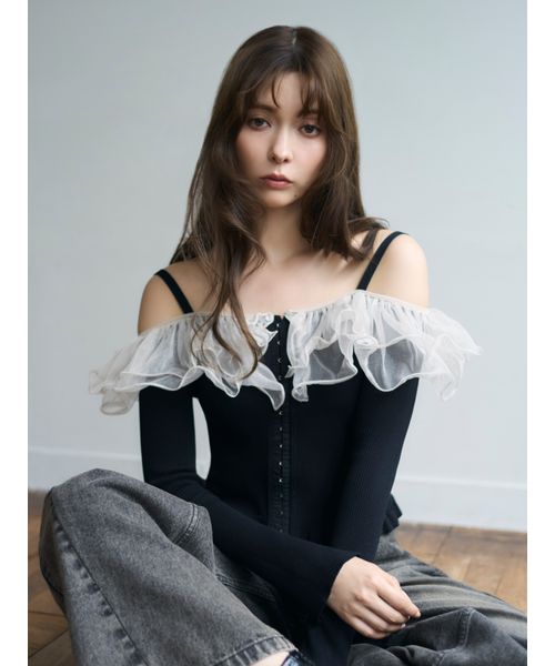 ラッフルオフショルニット【WEB限定カラーあり】(506923155