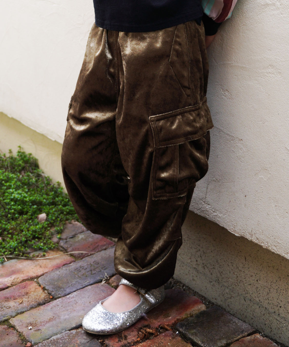 GOTOHOLLYWOOD ゴートゥーハリウッド GO TO HOLLYWOOD CrushedVelour カーキ 110cm GOTOHOLLYWOOD ゴートゥーハリウッド GO TO HOLLYWOOD CrushedVelour カーキ 110cm