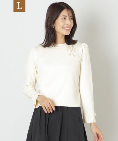 【L】レーヨンナイロン エレガンスニット