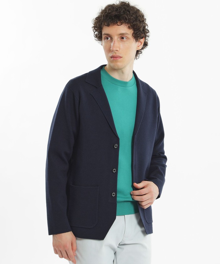 14Gミラノリブ ニットジャケット(506783399)｜HANKYU MEN'S / 阪急メンズ