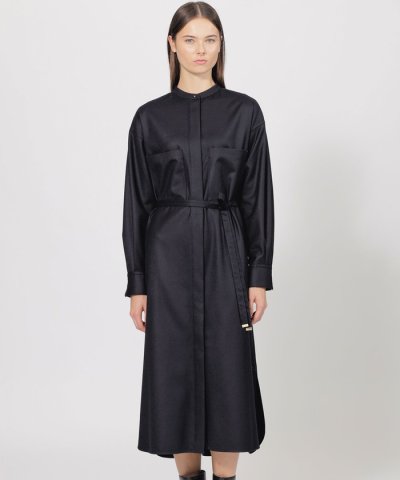 ウールフラノ シャツドレス