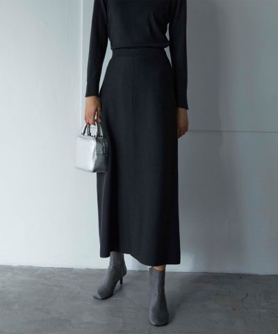 【La maglia】 Aラインニットスカート
