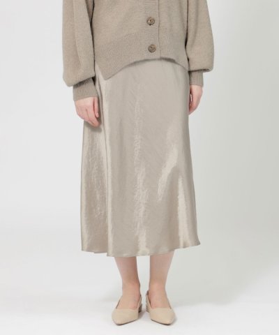 【EPOCA STORIA】 ヘビーサテン Aラインスカート 《WEB＆EPOC