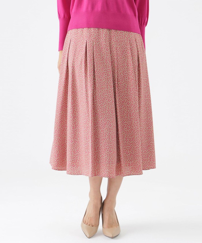 ウォッシャブル】ジオメトリックプリントタックスカート(506883270