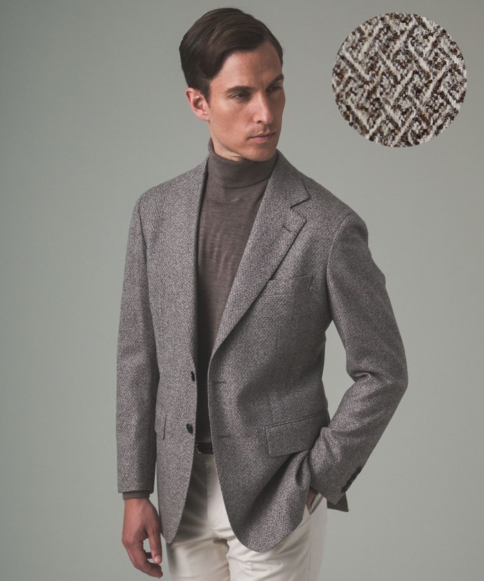 五大陸　テーラードジャケット　リネン　シルク　イタリア生地 五大陸 テーラードジャケット リネン シルク イタリア生地 五大陸