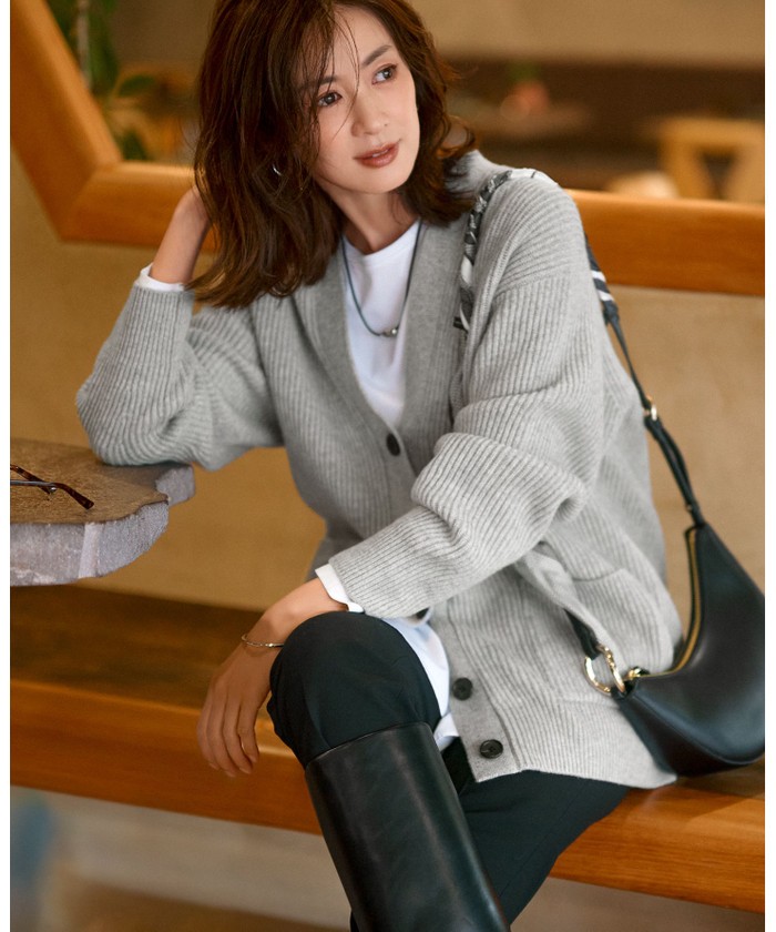 洗える】カシミヤブレンド ニット カーディガン(506952563)｜阪急