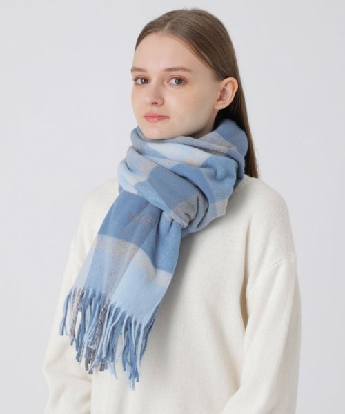 クレストブリッジチェックウォッシャブルカシミヤストール(506870974  