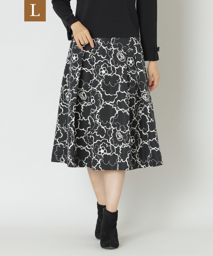 L】ラインカメリアプリント スカート(506883104)｜阪急百貨店公式通販