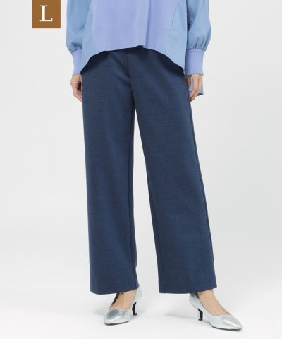 【L】【吸湿発熱】【保温性】【ウォッシャブル】デュアルウォームワイドストレートパ