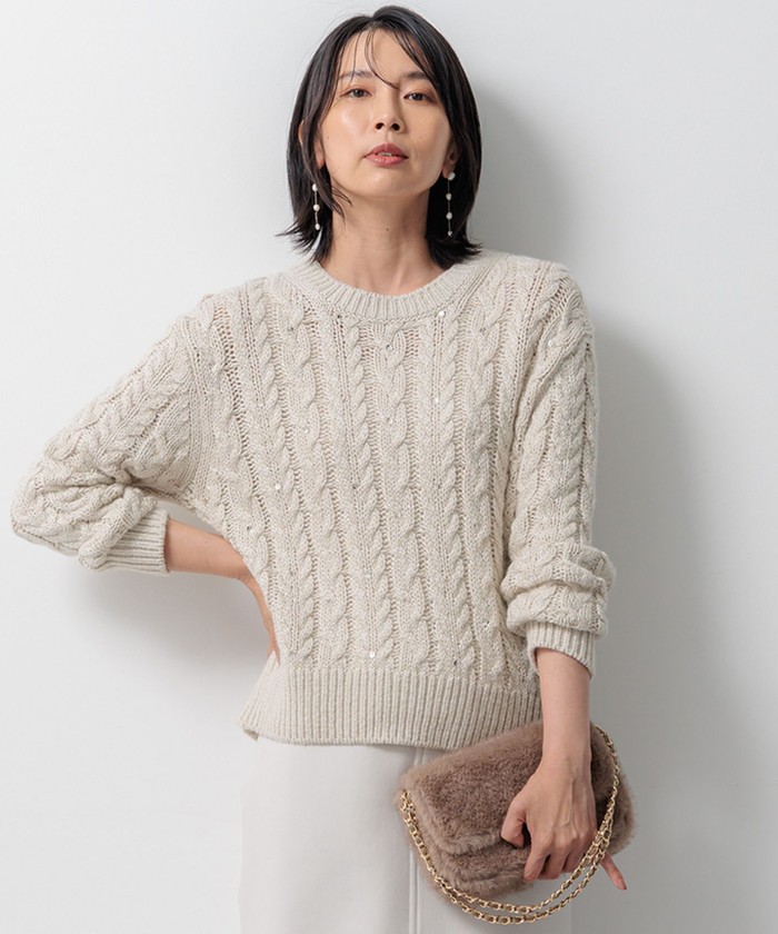 土日限定価格！【23区Lサイズ】今季物！！涼しい〜！2wayニット♪ L｜ニット・セーター｜23区 (Lサイズ)(ニジュウサンク Lサイズ
