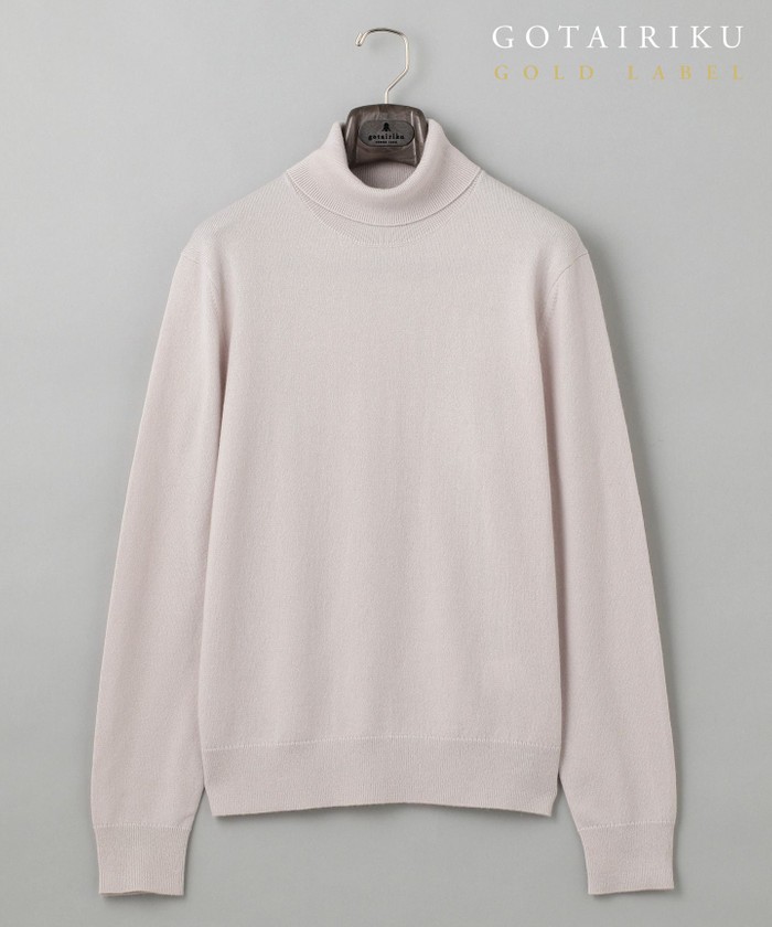 GOLD LABEL】カシミヤ100％ ハイゲージタートルネック ニット