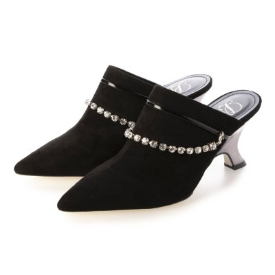 ダイヤレーンメタリックウェッジヒールミュール