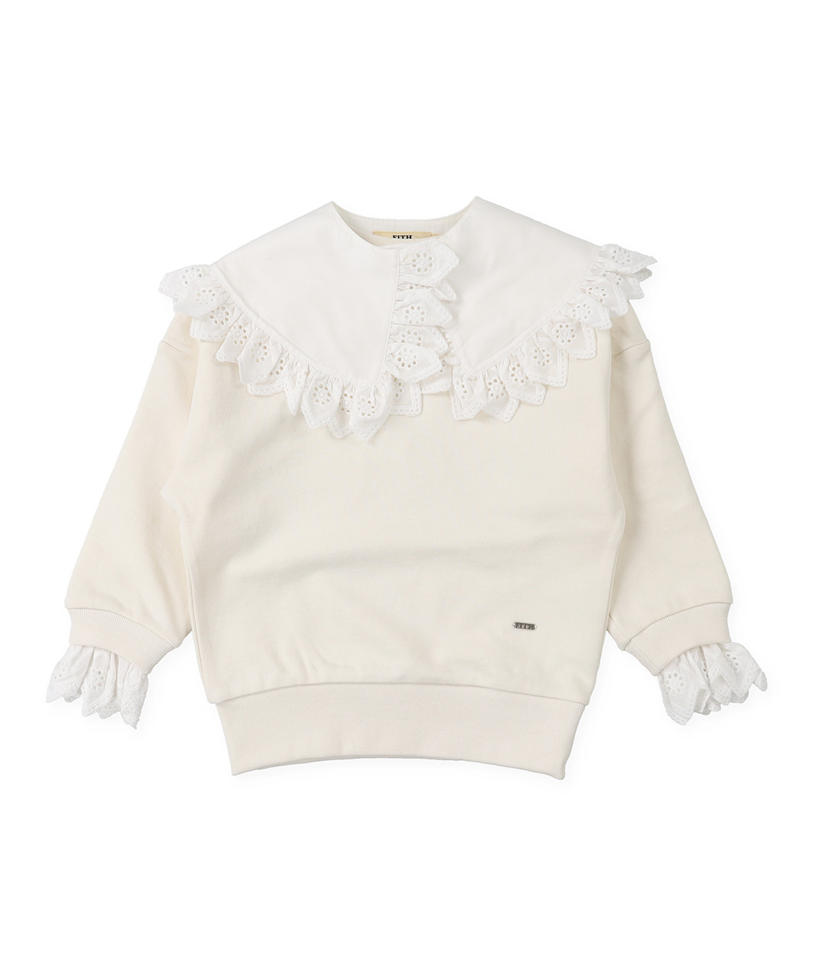 FITH フィス FITH SmoothFleeceCollarPullover ホワイト 130cm FITH フィス FITH SmoothFleeceCollarPullover ホワイト 130cm