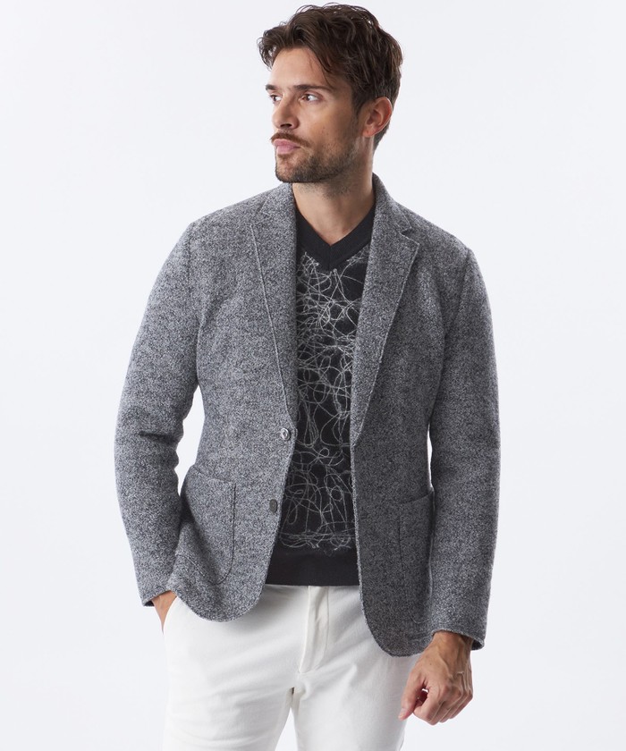 ライトウールニットジャケット(506919295)｜HANKYU MEN'S / 阪急メンズ