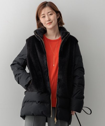【杏さん着用/Oggi1月号掲載】ECOPEL エコファーコンビ ダウンコート