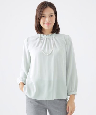 【WEB・一部店舗限定】【ウォッシャブル】マイクロパウダリースタンドカラープルオ