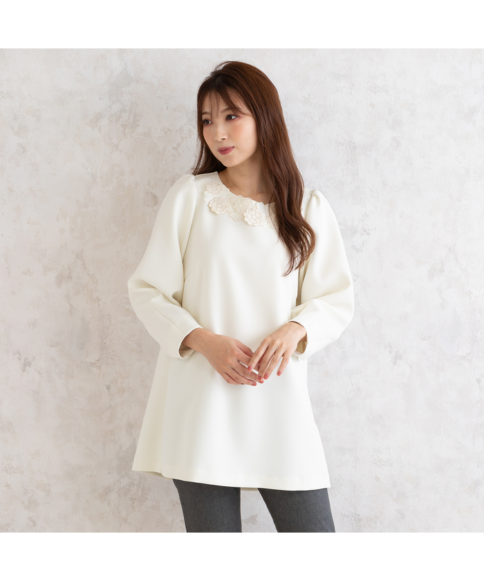 Tiaraブラウス ピンタック＆レースブラウス(506568644)｜阪急百貨店公式通販