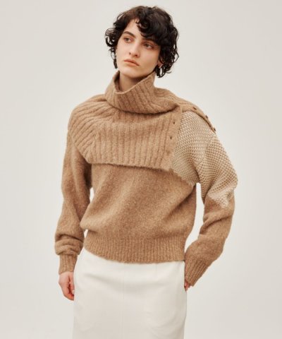 GLAIEULS / アルパカ混インターシャスヌード