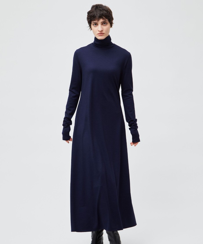 BEIGE 【洗える】CALDANA / タートルネックロングドレス NAVY 2 BEIGE 【洗える】CALDANA / タートルネックロングドレス NAVY 2