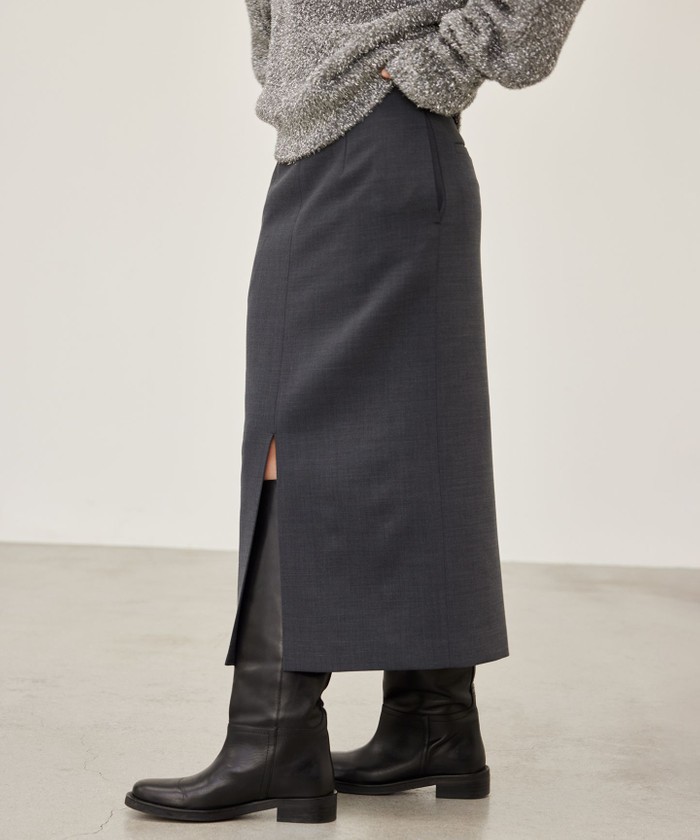 BEIGE 【Precious 2月号掲載】LAC / 2WAYストレッチIラインスカート C. GRAY 4