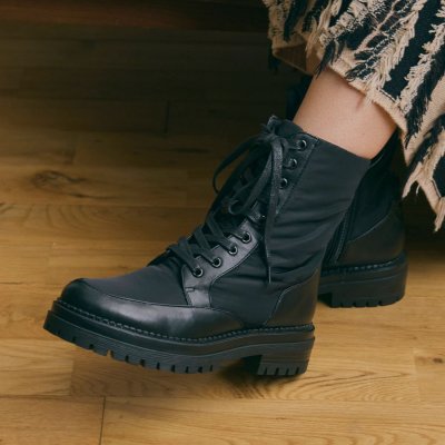 ヒップス HIPS レースアップショートブーツ