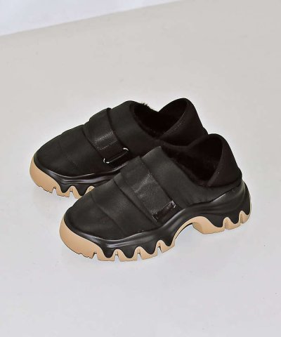 【LAROUTE】キルティングファースニーカー