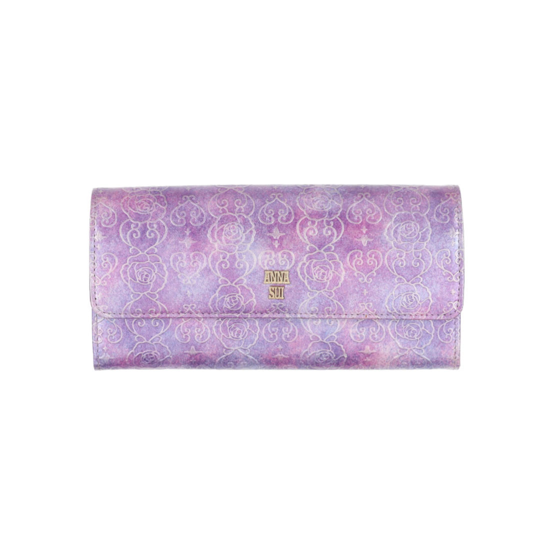 ANNASUI(バッグ) ローズハート フラップ長財布 ラベンダー F ANNASUI(バッグ) ローズハート フラップ長財布 ラベンダー F